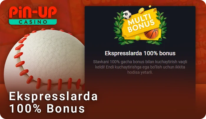 PIN Up-da Ekspress tikish bonusini oling-100%