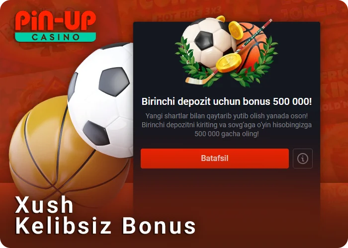 O'zbekistonlik futbolchilar uchun yangi PIN Up xush kelibsiz bonusi