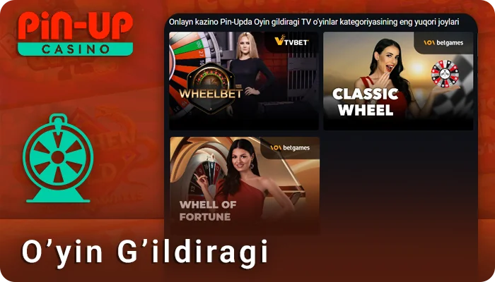 Jonli kazino PIN Up-da omad g'ildiragini o'ynang