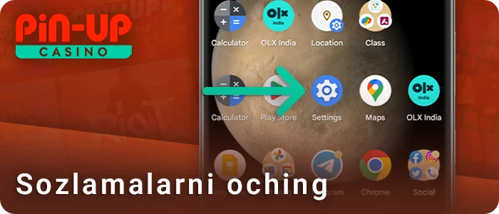 Android qurilma sozlamalariga o'ting